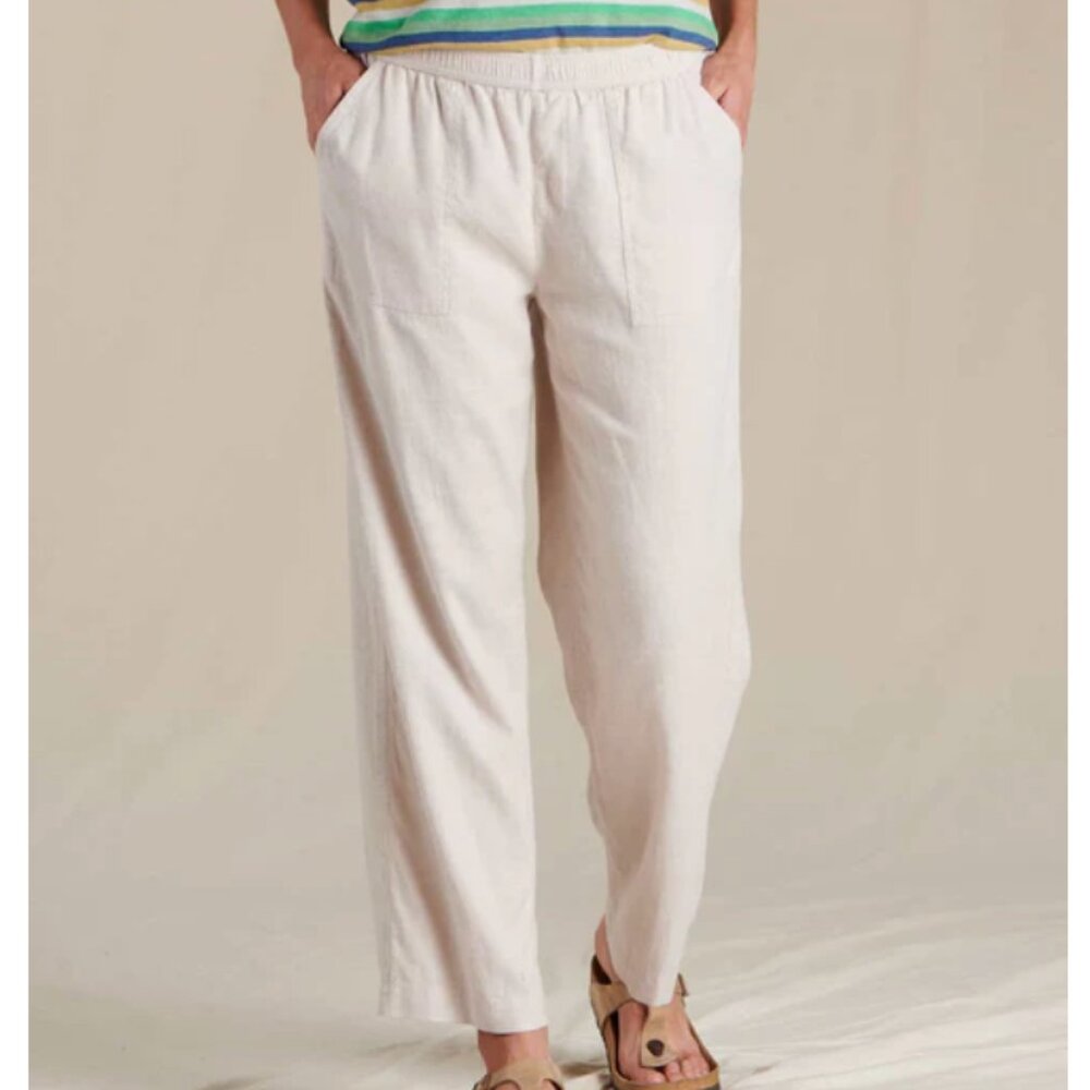 LIKE NEW Toad & Co Women's Taj Hemp Pant, Size XL, color Oatmeal Chambray